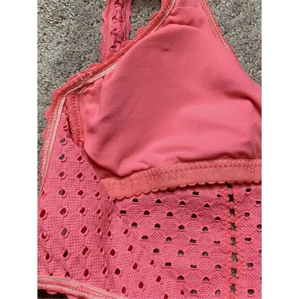 New. Robin Piccone coral crochet lace swimsuit. Retails $178. Small